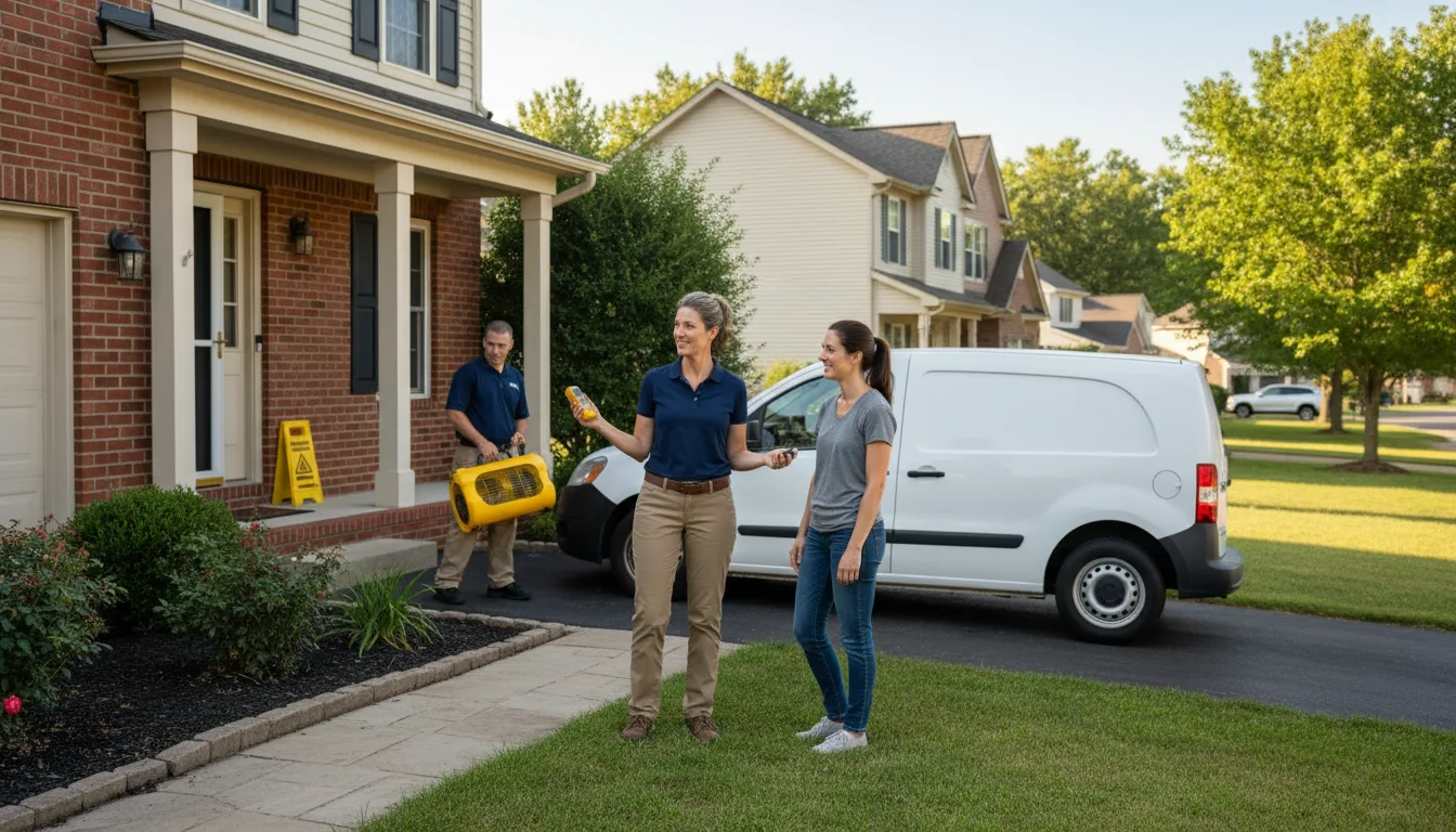 Residential water damage restoration in Winnebago, NE